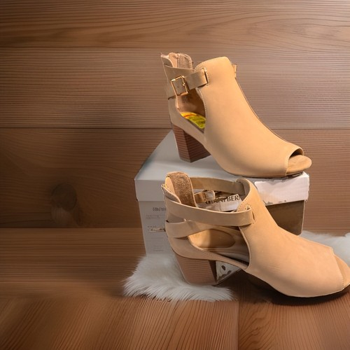 Gianni bini beige faux - faux, leather